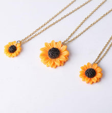 Load image into Gallery viewer, 2pcs/lot Sunflower Pendant Necklace Small Daisy Flowers Charm Pendant Necklace For Women Jewerly 50cm