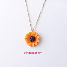 Load image into Gallery viewer, 2pcs/lot Sunflower Pendant Necklace Small Daisy Flowers Charm Pendant Necklace For Women Jewerly 50cm